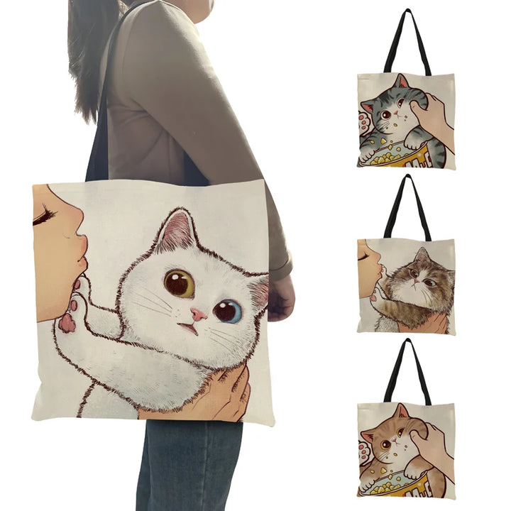 Sally ™ Kissing Cat Leisure Tote Bag.