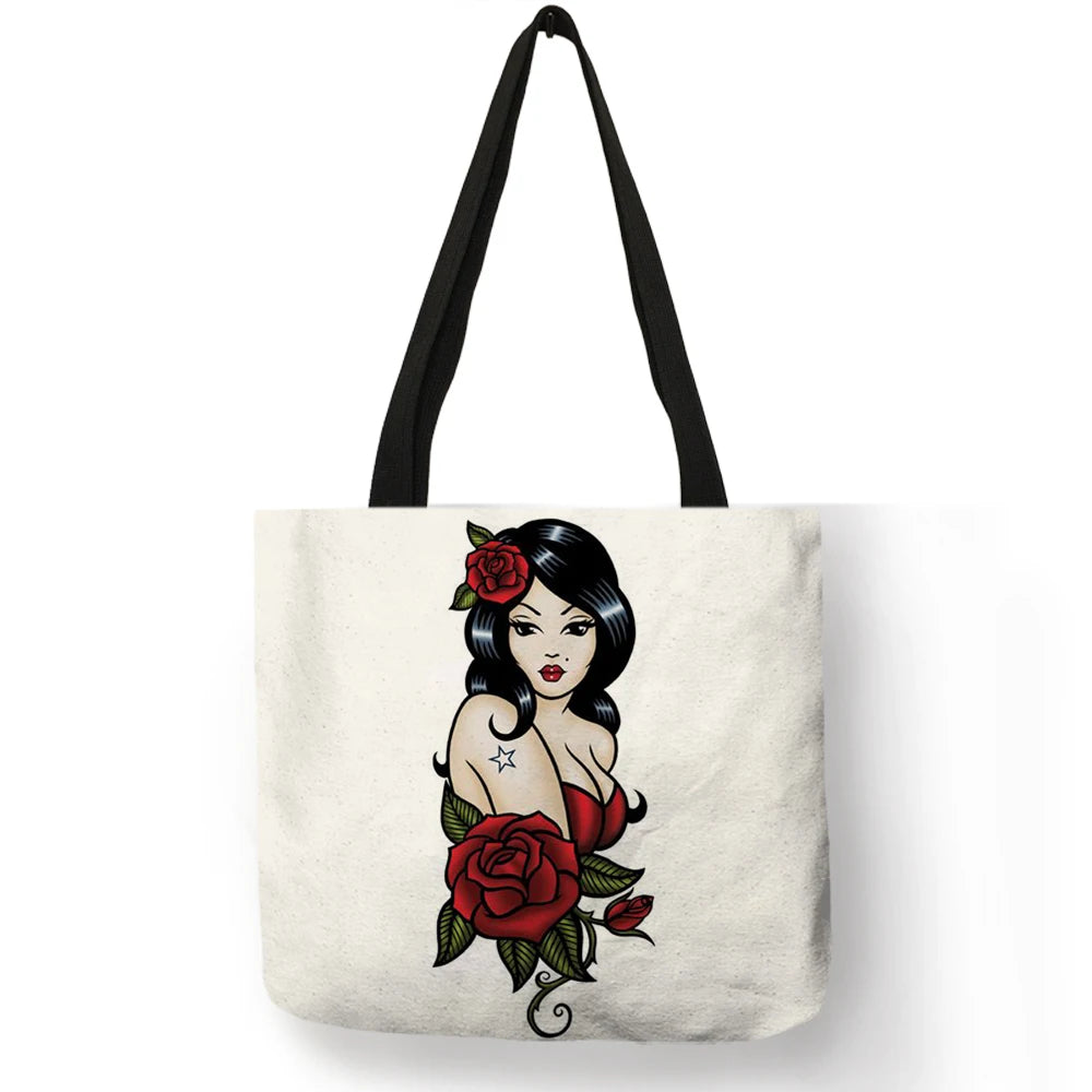 Sally ™ | Skull Girl shopping bags.