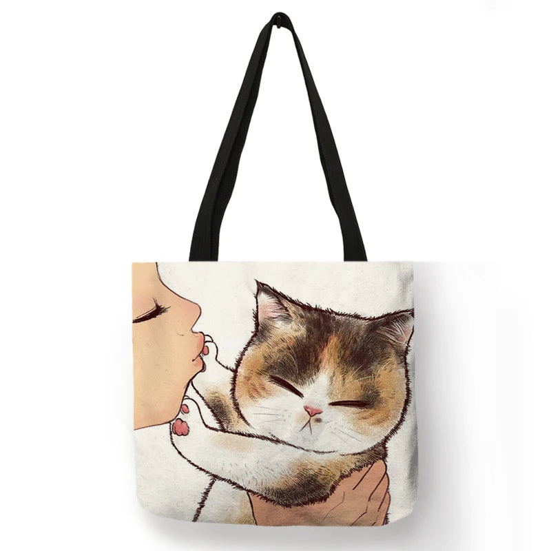 Sally ™ Kissing Cat Leisure Tote Bag.