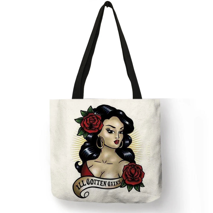 Sally ™ | Skull Girl shopping bags.