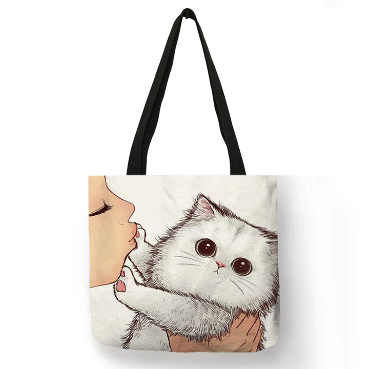 Sally ™ Kissing Cat Leisure Tote Bag.