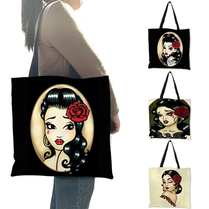 Sally ™ | Skull Girl shopping bags.