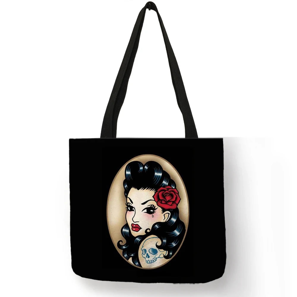 Sally ™ | Skull Girl shopping bags.