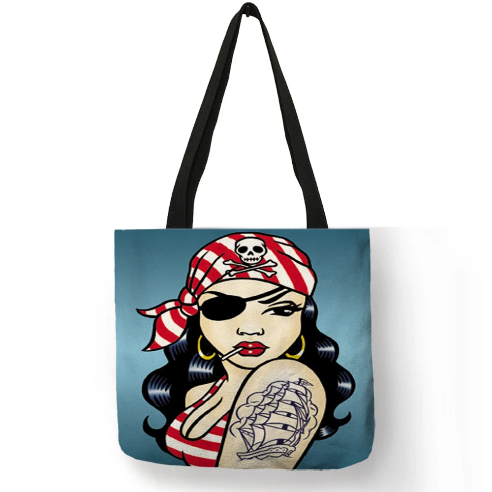 Sally ™ | Skull Girl shopping bags.
