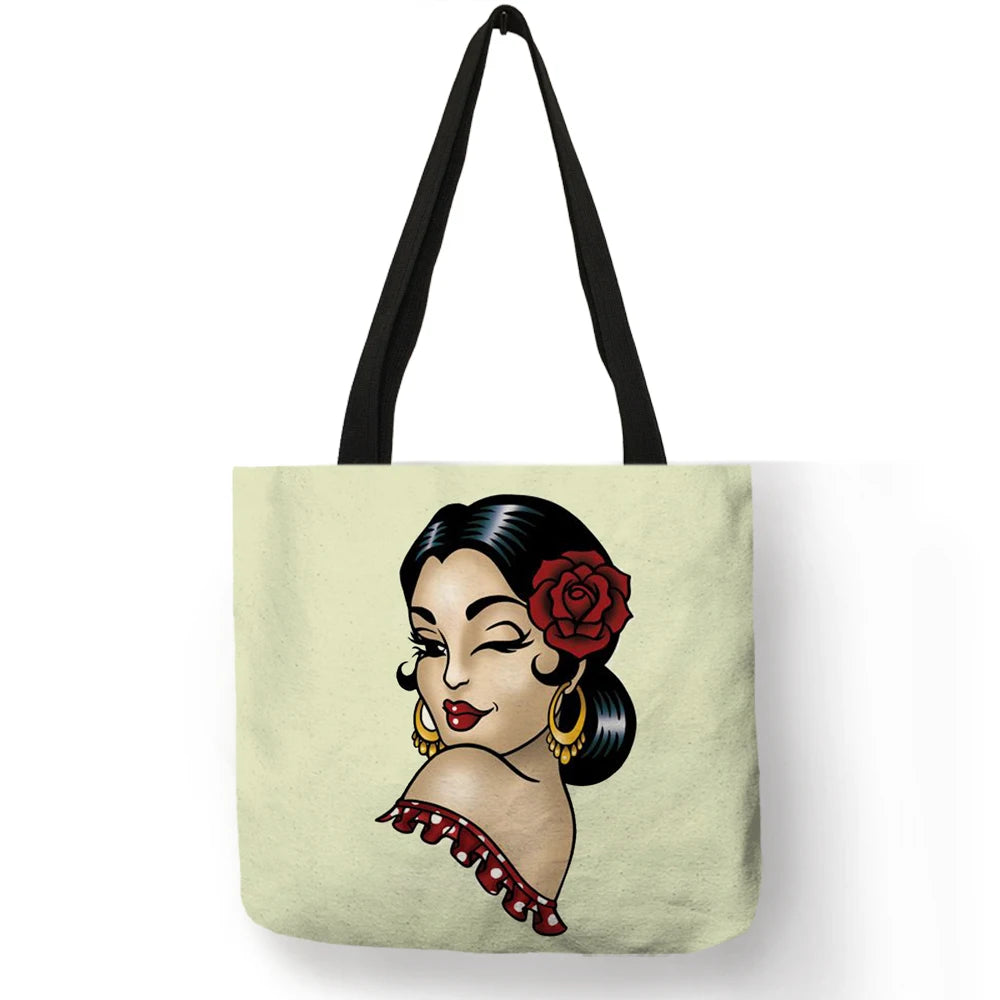 Sally ™ | Skull Girl shopping bags.