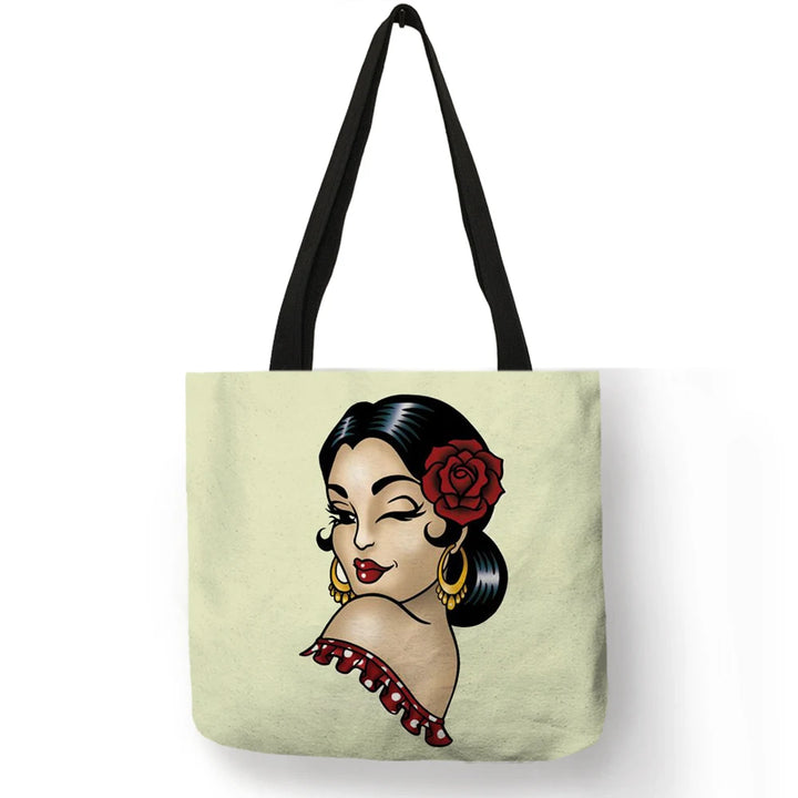 Sally ™ | Skull Girl shopping bags.