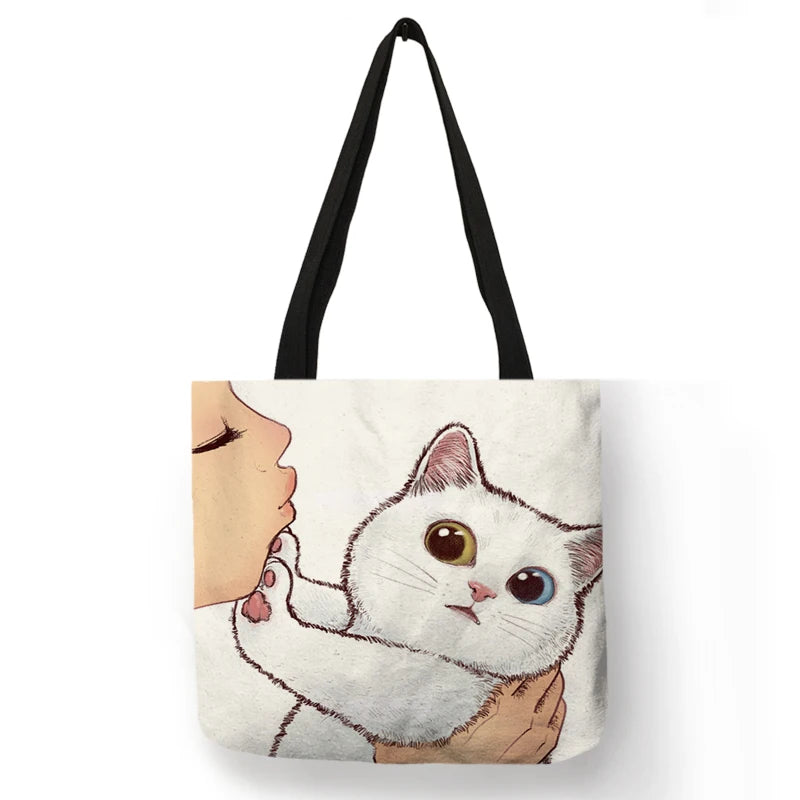 Sally ™ Kissing Cat Leisure Tote Bag.
