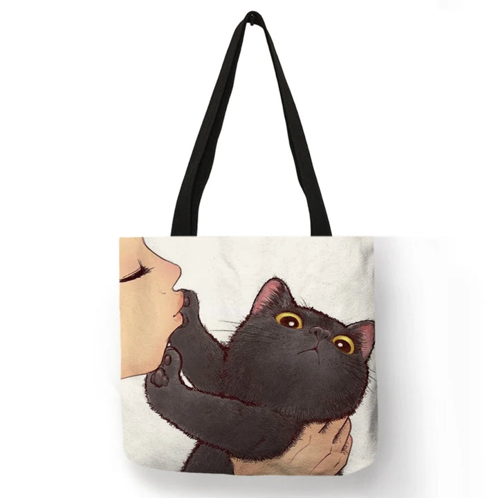 Sally ™ Kissing Cat Leisure Tote Bag.