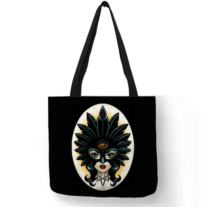 Sally ™ | Skull Girl shopping bags.