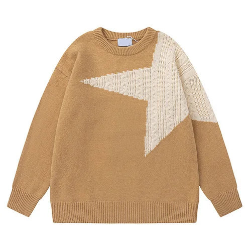 Selene ™ | Contrast Knitted Star Sweater.