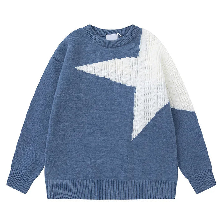 Selene ™ | Contrast Knitted Star Sweater.
