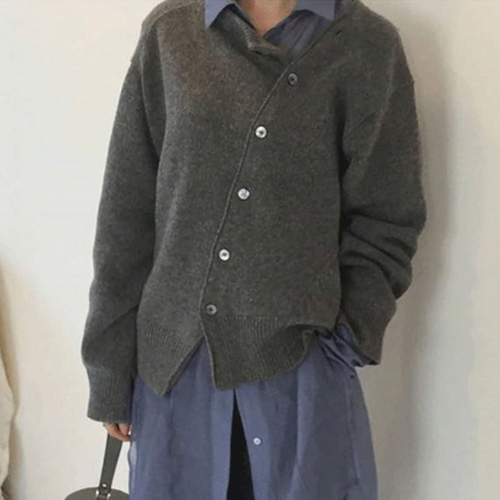 Anna™ | Knitted Asymmetric Cardigan.
