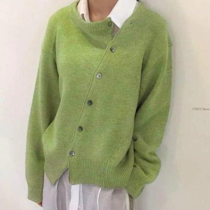 Anna™ | Knitted Asymmetric Cardigan.